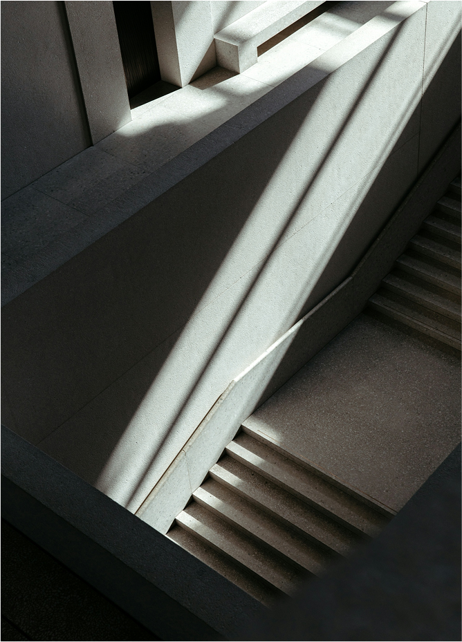 Sunlit stairs